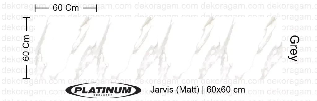 Platinum Ceramics Motif Jarvis Matt Warna Grey 60x60 Cm