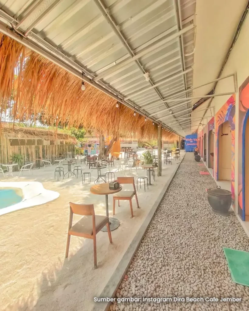 Desain arsitektur dira beach cafe jember 1