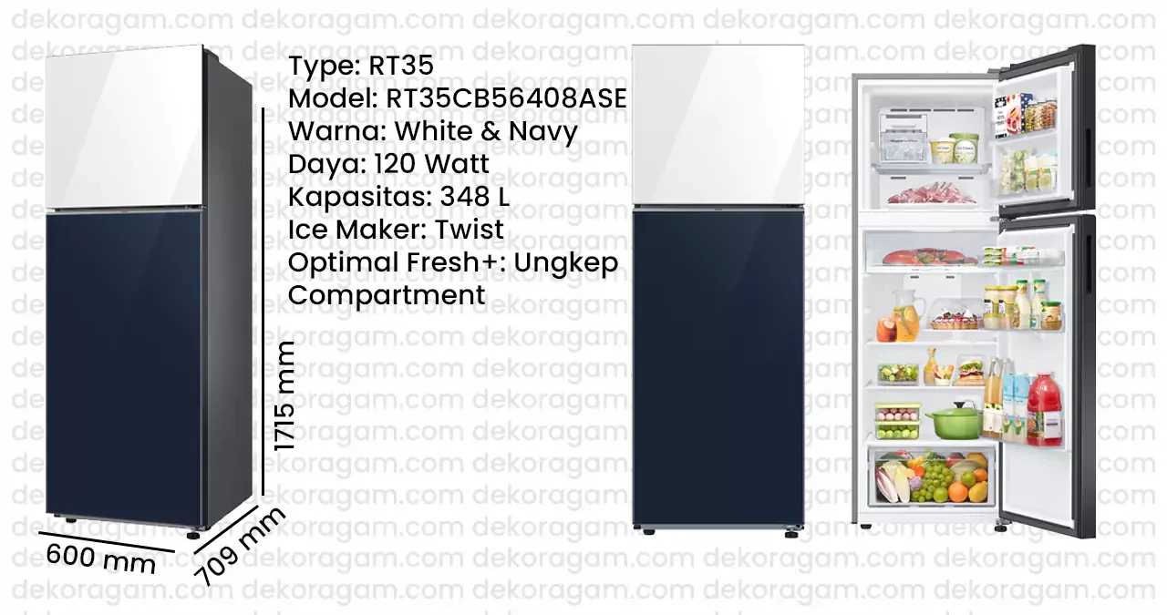 Kulkas samsung 2 pintu inverter rt35cb56408ase
