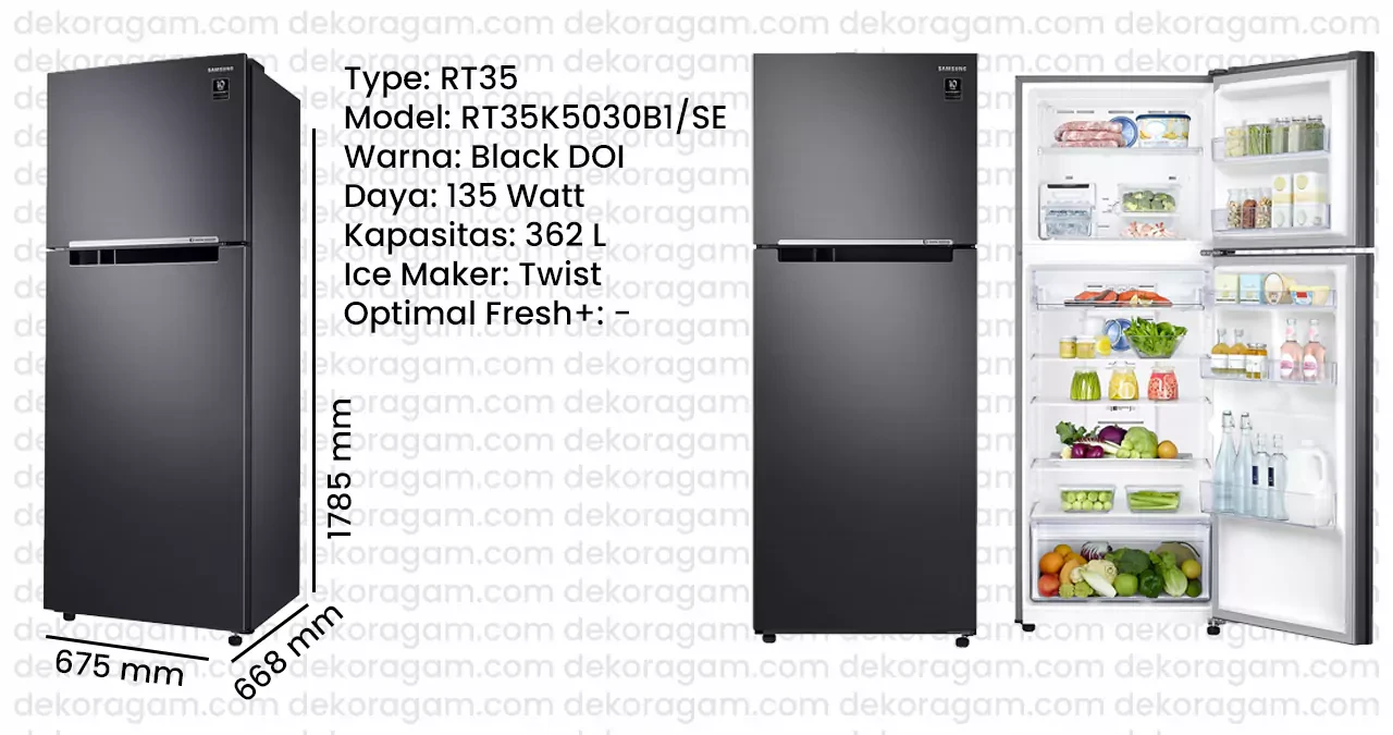 Kulkas samsung 2 pintu inverter rt35k5030b1 model lama
