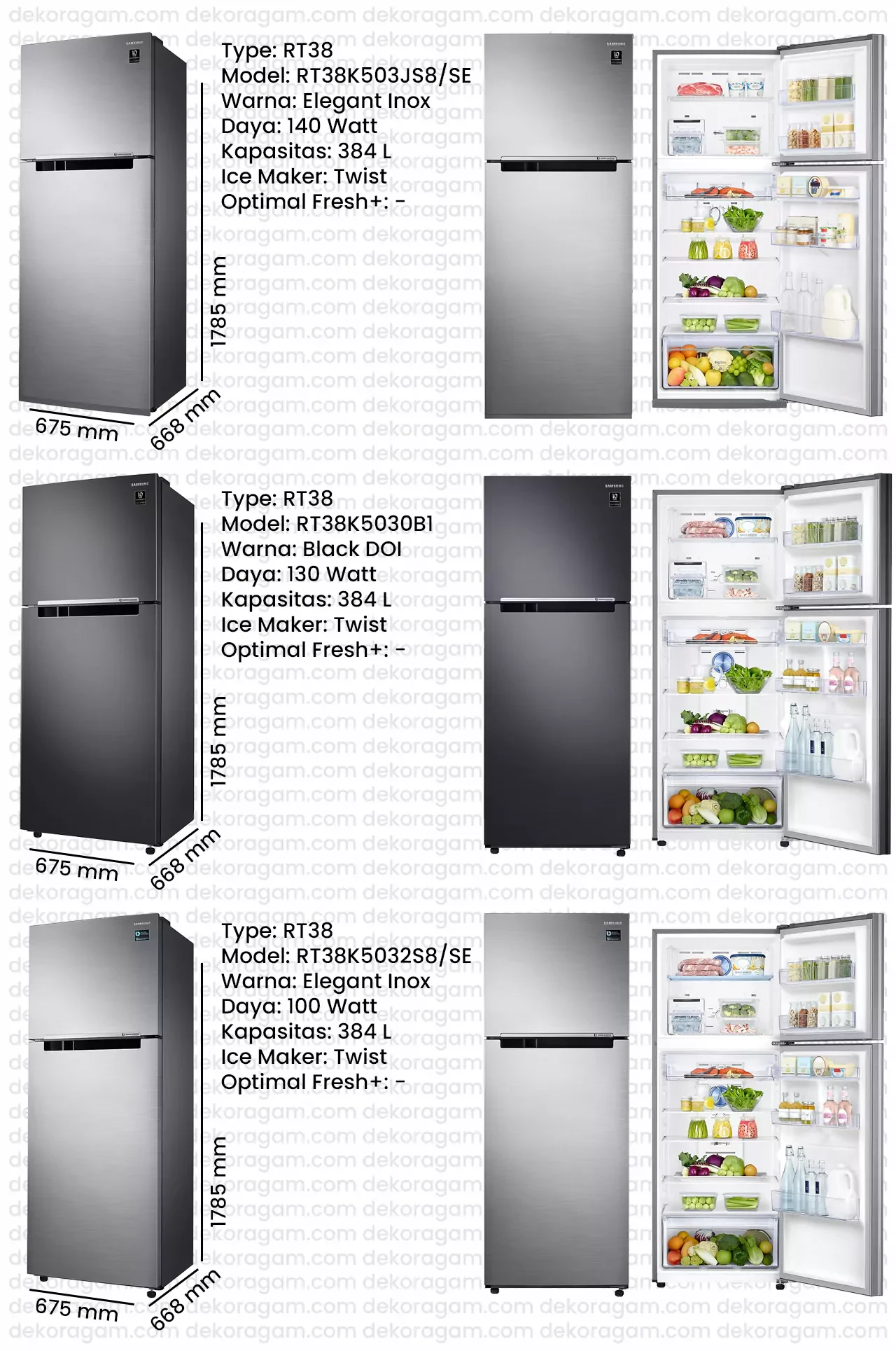 Kulkas samsung 2 pintu inverter rt38 model lama