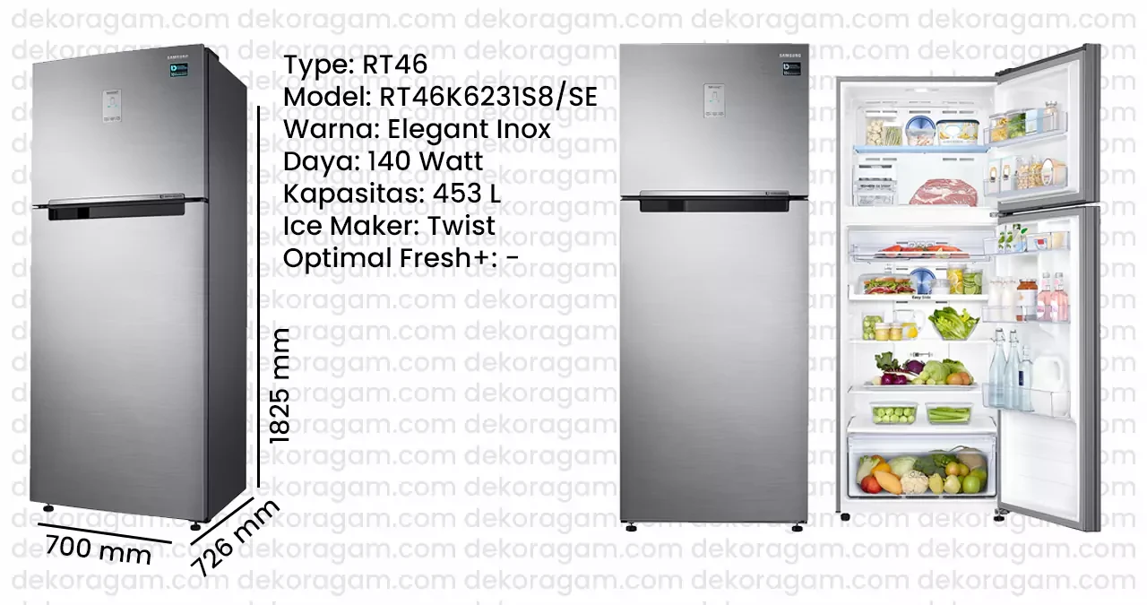 Kulkas samsung 2 pintu inverter rt46k6231s8 model lama
