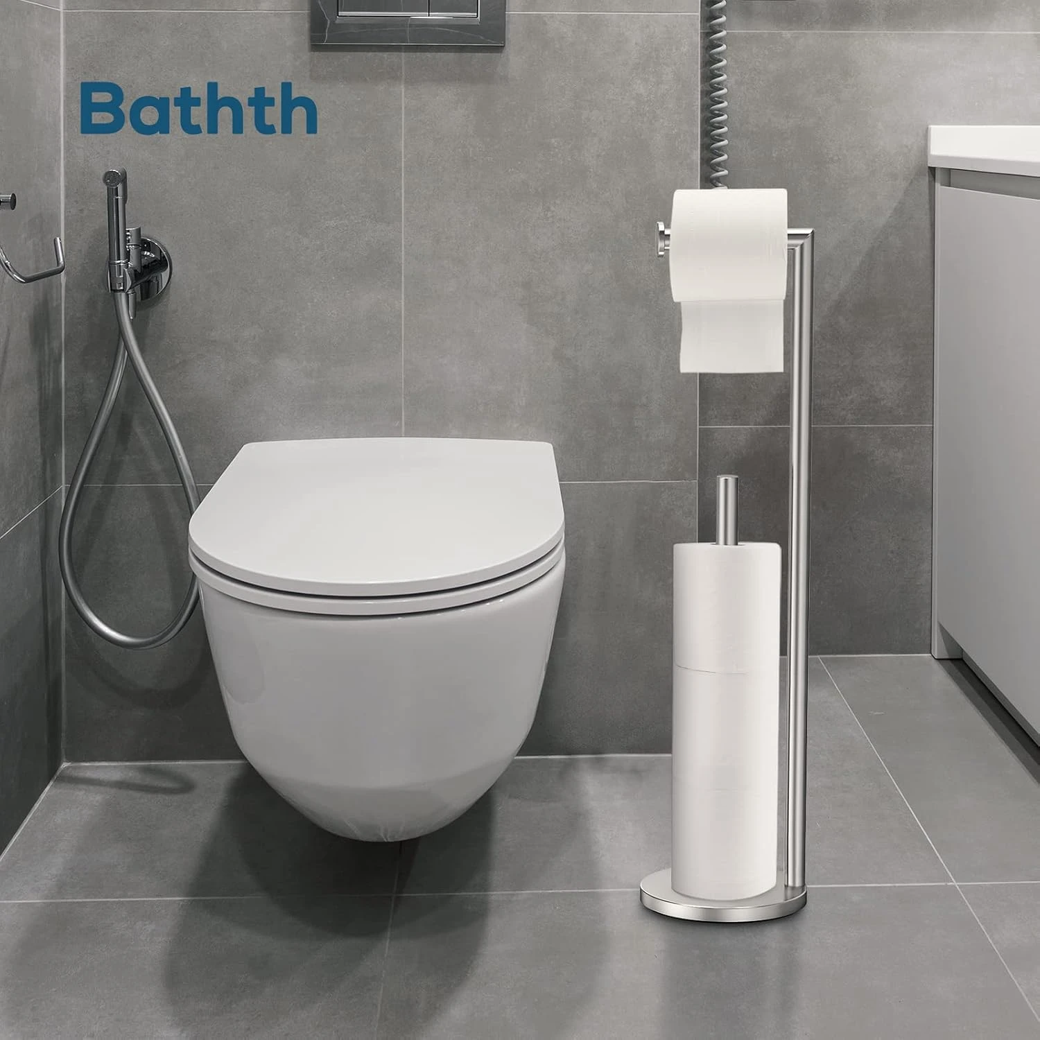 Bathth Toilet Paper Holder Stand