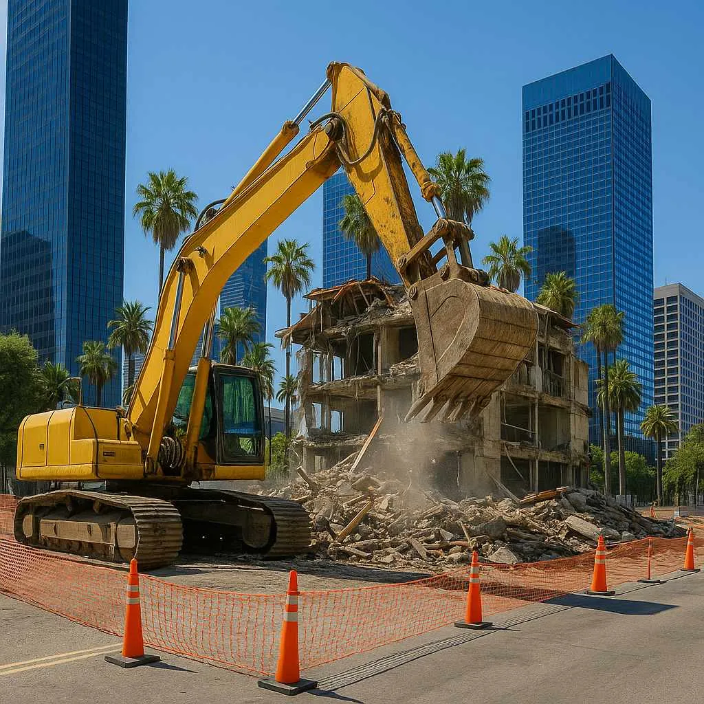 Commercial demolition Los Angeles office building
