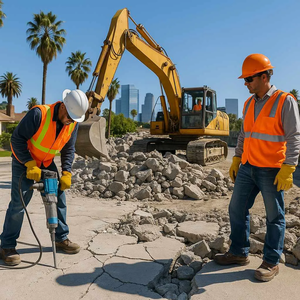 Concrete removal contractor Los Angeles