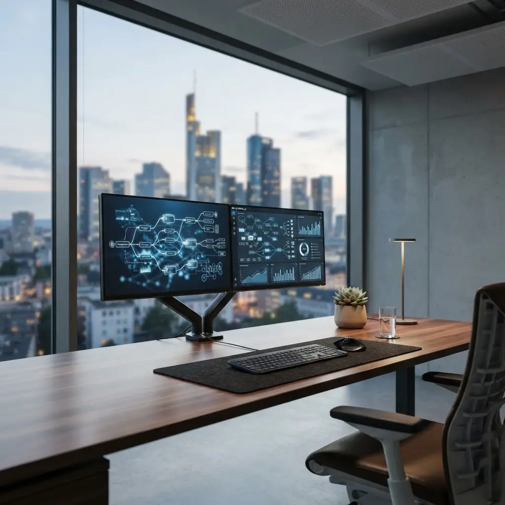 Prozessautomatisierung für Unternehmen in Eschborn & Rhein-Main (KI-generiertes Bild)