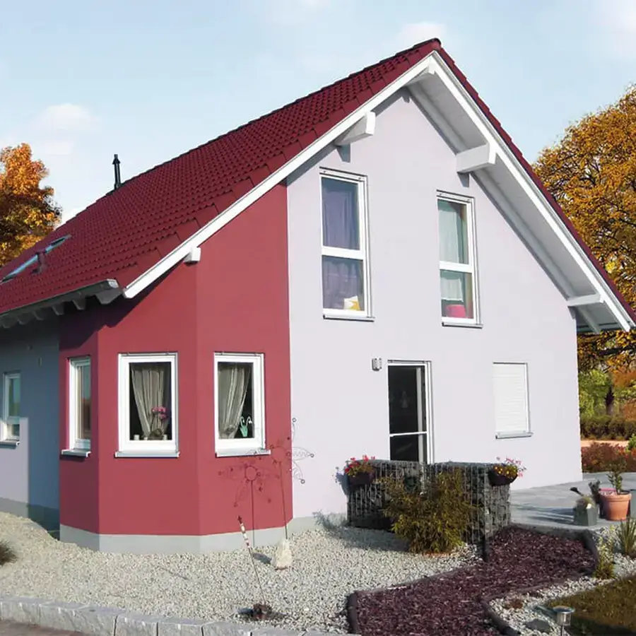 Haus Herbsthaus mit Vorgarten