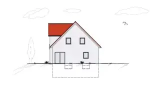 Haus Sonnenschein Giebelseite Vorderseite
