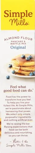 Simple Mills Almond Flour Pancake & Waffle Mix, Original - Gluten Free, Plant Based, Paleo Friendly, Breakfast 10.7 Ounce (Pack of 1) 10 Simple Mills Almond Flour Pancake & Waffle Mix, Original - Gluten Free, Plant Based, Paleo Friendly, Breakfast 10.7 Ounce (Pack of 1) - Image 10