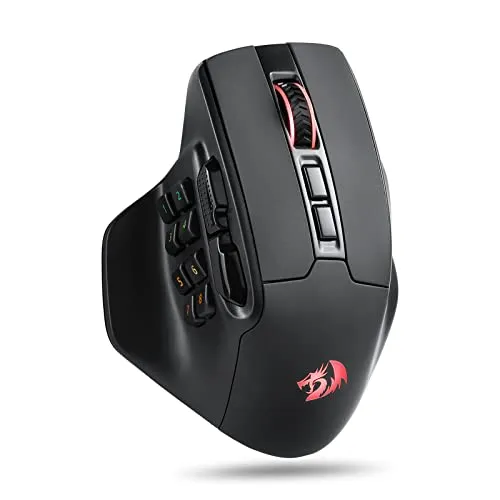 Home 28 Redragon M811 PRO Wireless MMO Gaming Mouse, 15 Programmable Buttons RGB Gamer Mouse w/Ergonomic Natural Grip Build, 10 Side Macro Keys, Software Supports DIY Keybinds & Backlit