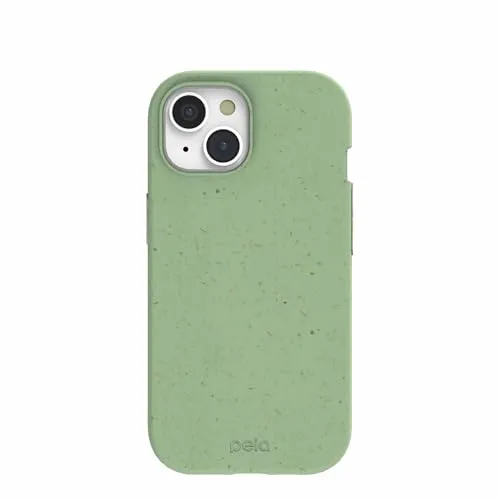 Pela - Phone Case for iPhone 15 - Protective Cell Phone Cover - Eco Friendly Cover Compatible with iPhone 15 - Sage