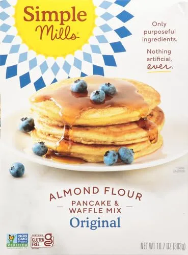 Simple Mills Almond Flour Pancake & Waffle Mix, Original - Gluten Free, Plant Based, Paleo Friendly, Breakfast 10.7 Ounce (Pack of 1) 2 Simple Mills Almond Flour Pancake & Waffle Mix, Original - Gluten Free, Plant Based, Paleo Friendly, Breakfast 10.7 Ounce (Pack of 1) - Image 2