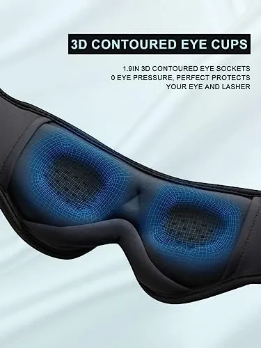 LC-dolida Sleep Headphones, 3D Sleep Mask Bluetooth Wireless Music Eye Mask, Sleeping Headphones for Side Sleepers Sleep Mask with Bluetooth Headphones Ultra-Thin Stereo Speakers Perfect for Sleeping 5 LC-dolida Sleep Headphones, 3D Sleep Mask Bluetooth Wireless Music Eye Mask, Sleeping Headphones for Side Sleepers Sleep Mask with Bluetooth Headphones Ultra-Thin Stereo Speakers Perfect for Sleeping - Image 5