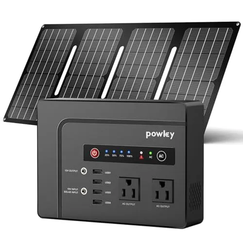 Best Affordable Portable Generators 2 Powkey Solar Generator with Panel