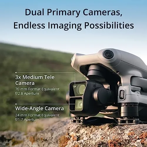 DJI Air 3 Fly More Combo with DJI RC 2, Drone with Camera 4K, Dual Primary Cameras, 3 Batteries for Extended Flight Time, 48MP Photo, 20Km Max Video Transmission, FAA Remote ID Compliant 2 DJI Air 3 Fly More Combo with DJI RC 2, Drone with Camera 4K, Dual Primary Cameras, 3 Batteries for Extended Flight Time, 48MP Photo, 20Km Max Video Transmission, FAA Remote ID Compliant - Image 2