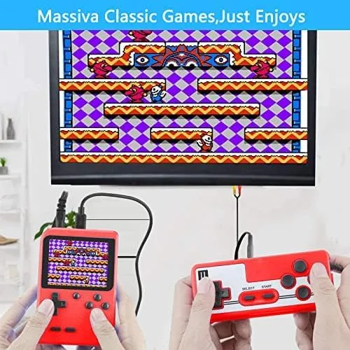 Retro Handheld Game Console, Portable Retro Video Game Console with 400 Classical FC Games, 3.0-Inch Screen. Storage Bag. 1020mAh Rechargeable Battery Support for Connecting TV and Two Players 7 Retro Handheld Game Console, Portable Retro Video Game Console with 400 Classical FC Games, 3.0-Inch Screen. Storage Bag. 1020mAh Rechargeable Battery Support for Connecting TV and Two Players - Image 7