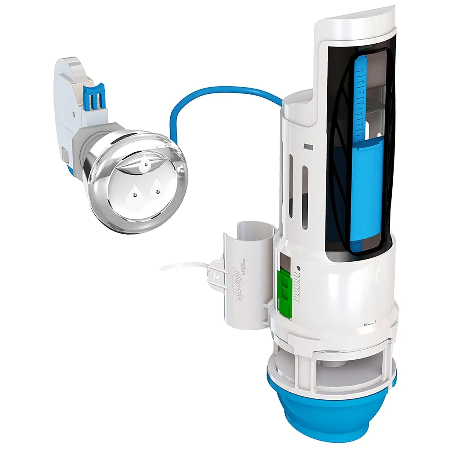 Products by Categories Grid 47 Danco HYR270 Hydroright Water-Saving Dual Flush Valve with Push-Button Handle, Plastic, Chrome