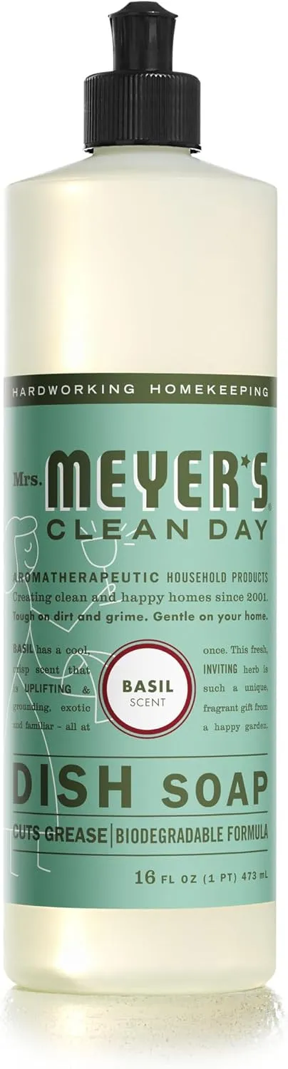 MRS. MEYER'S CLEAN DAY Liquid Dish Soap, Biodegradable Formula, Basil, 16 fl. oz 1 MRS. MEYER'S CLEAN DAY Liquid Dish Soap, Biodegradable Formula, Basil, 16 fl. oz