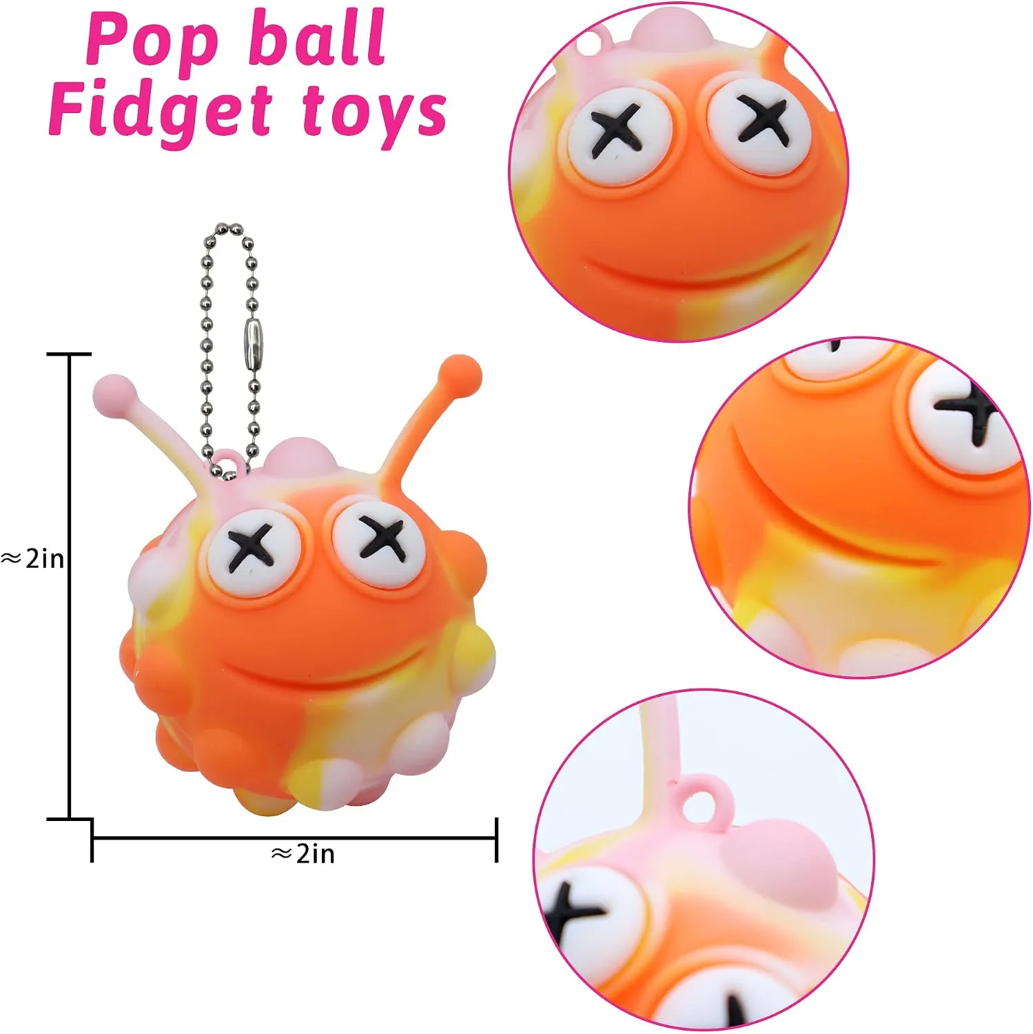30 Pack Animal Pop Balls Party Favors for Kids,3D Pop Balls Its Fidget Toys,Birthday Gifts for Boys & Girls,Goodie Bag Stuffers,Pinata Stuffers Filler,Carnival Prizes,Treasure Box Toys,Kids Prizes 2 30 Pack Animal Pop Balls Party Favors for Kids,3D Pop Balls Its Fidget Toys,Birthday Gifts for Boys & Girls,Goodie Bag Stuffers,Pinata Stuffers Filler,Carnival Prizes,Treasure Box Toys,Kids Prizes - Image 2