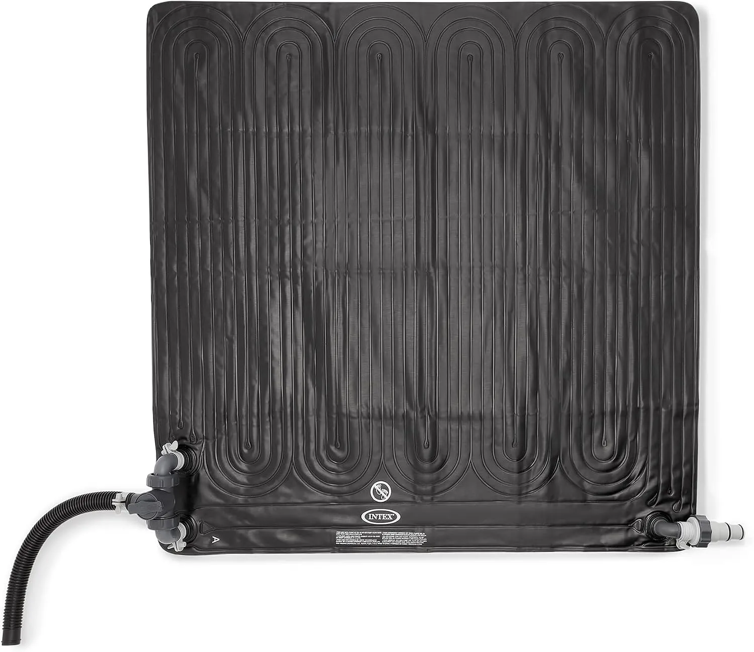Home 30 Intex 28685E 47 Inch x 47 Inch Solar Pool Water Heater Mat for 8,000 Gallon above Ground Swimming Pool with Hose Attachment and Adaptors, Black