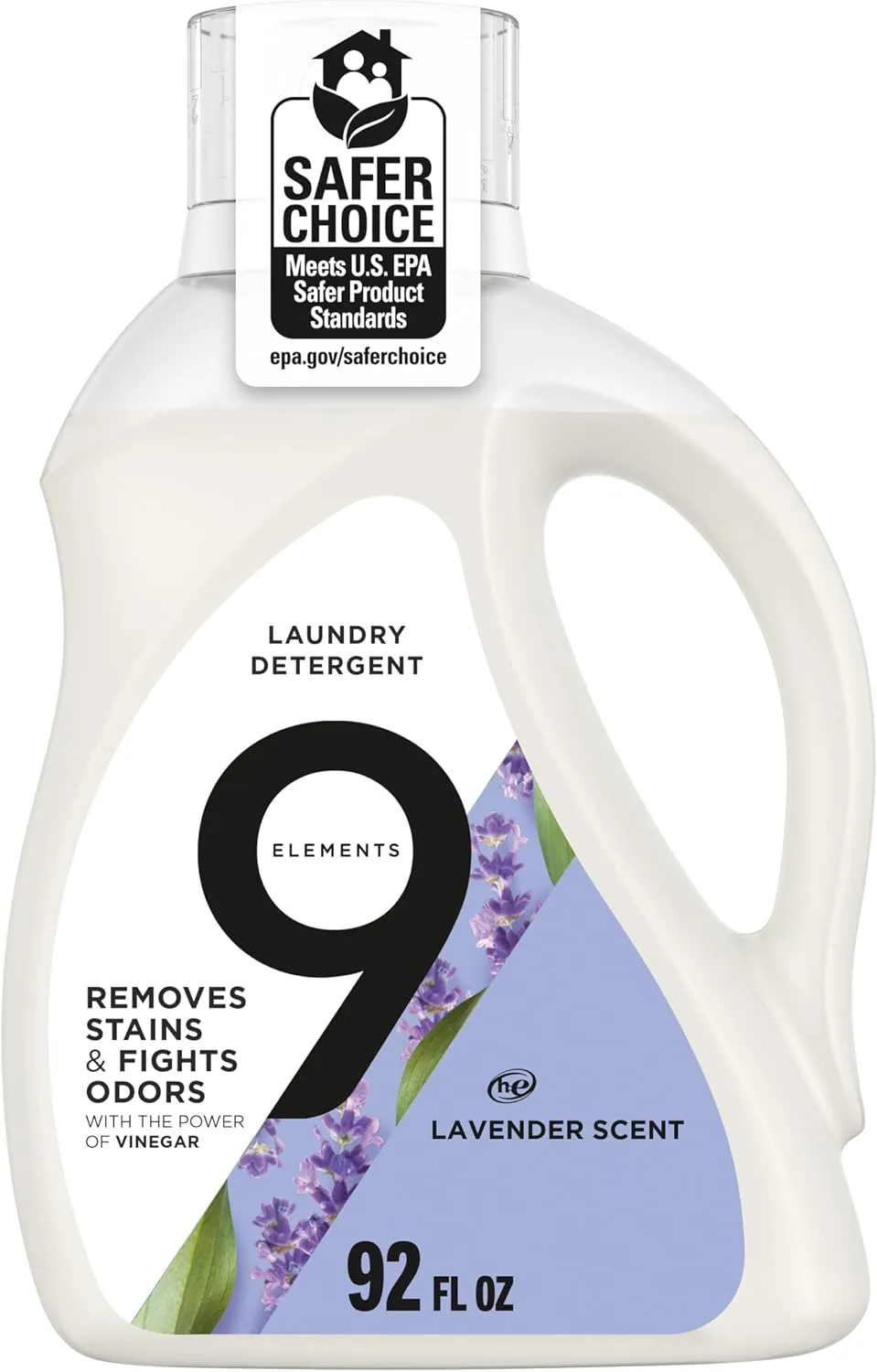 9 Elements Natural Laundry Detergent Liquid Soap, Lavender Scent, Vinegar Powered, 92 Fl Oz, 1 Count, Liquid Laundry Detergent, Laundry Soap 1 9 Elements Natural Laundry Detergent Liquid Soap, Lavender Scent, Vinegar Powered, 92 Fl Oz, 1 Count, Liquid Laundry Detergent, Laundry Soap