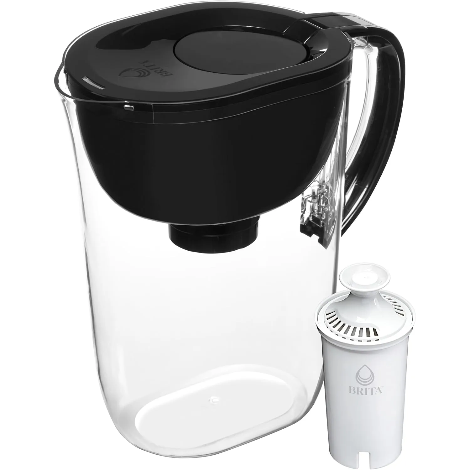 Brita Everyday Standard Water Filter Pitcher with SmartLight Filter Change Indicator, Reduces Copper, Cadmium and Mercury Impurities, Includes 1 Filter, BPA-Free, Lasts 2 Months, 10-Cup, Black 8 Brita Everyday Standard Water Filter Pitcher with SmartLight Filter Change Indicator, Reduces Copper, Cadmium and Mercury Impurities, Includes 1 Filter, BPA-Free, Lasts 2 Months, 10-Cup, Black - Image 8
