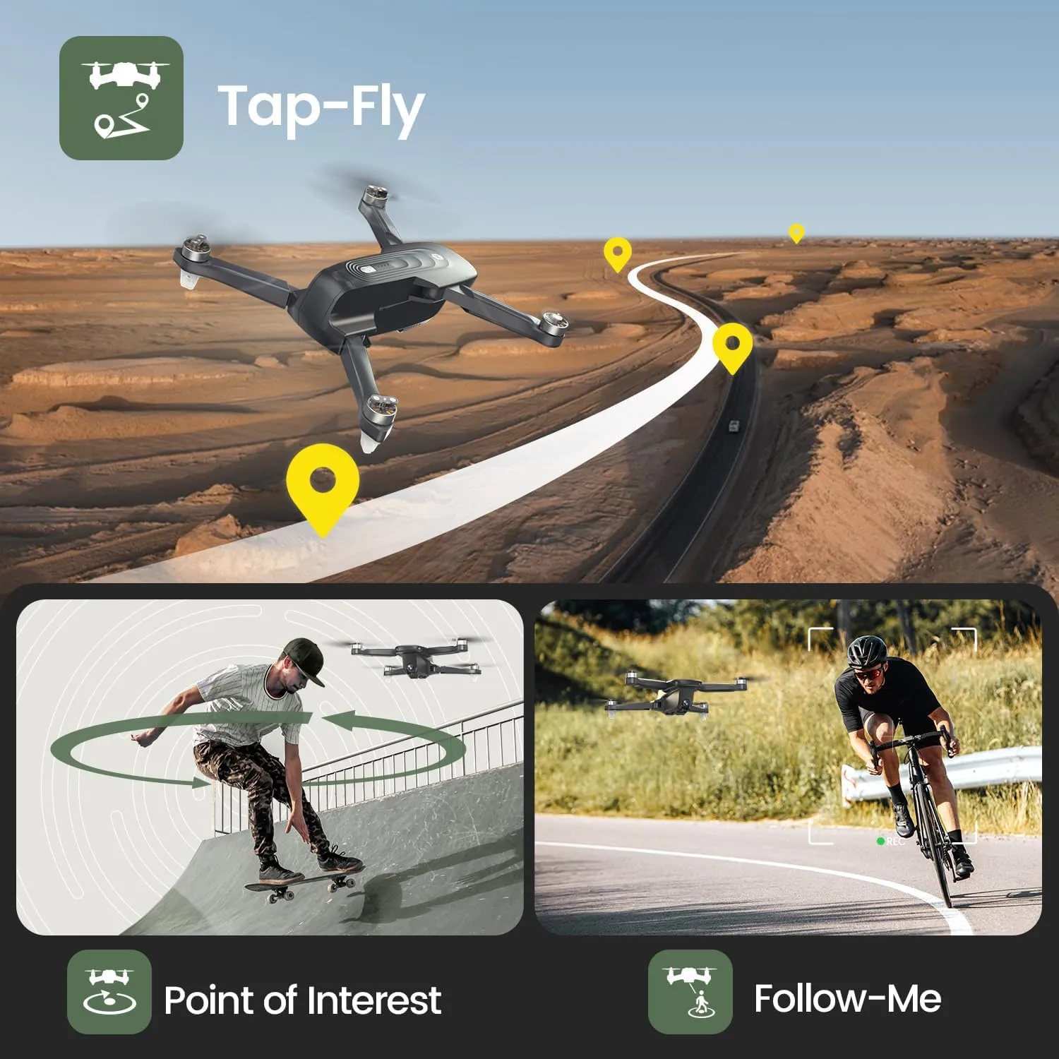 Holy Stone GPS Drone with 4K Camera for Adults, HS175D RC Quadcopter with Auto Return, Follow Me, Brushless Motor, Circle Fly, Waypoint Fly, Altitude Hold, Headless Mode, 46 Mins Long Flight 6 Holy Stone GPS Drone with 4K Camera for Adults, HS175D RC Quadcopter with Auto Return, Follow Me, Brushless Motor, Circle Fly, Waypoint Fly, Altitude Hold, Headless Mode, 46 Mins Long Flight - Image 6