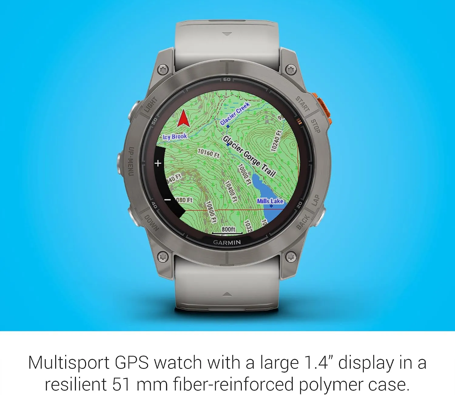 Garmin fฤnix 7X Pro Sapphire Solar, Multisport GPS Smartwatch, Built-in Flashlight, Solar Charging Capability, Fog Gray/Ember Orange 4 Garmin fฤnix 7X Pro Sapphire Solar, Multisport GPS Smartwatch, Built-in Flashlight, Solar Charging Capability, Fog Gray/Ember Orange - Image 4