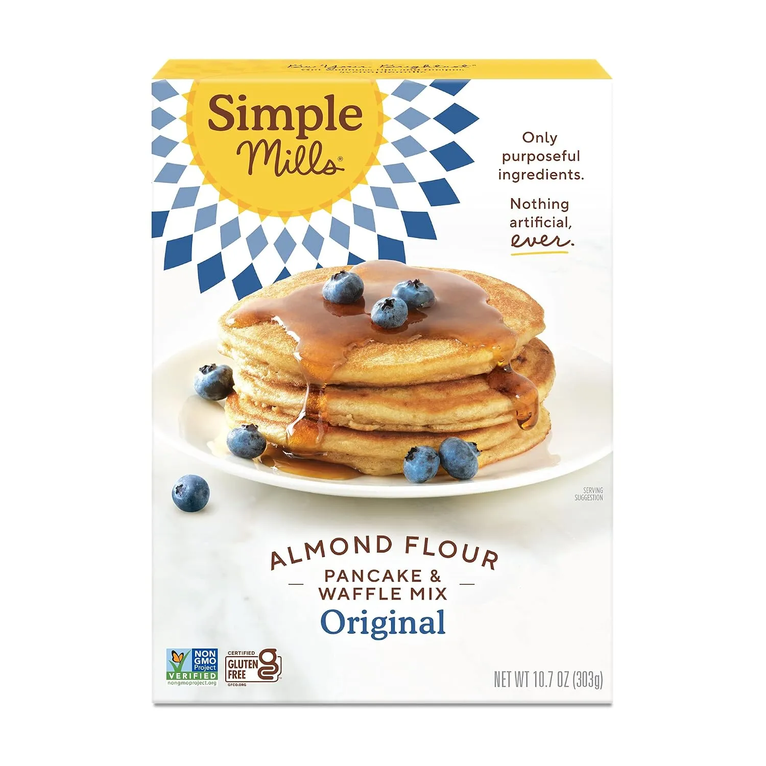 Simple Mills Almond Flour Pancake & Waffle Mix, Original - Gluten Free, Plant Based, Paleo Friendly, Breakfast 10.7 Ounce (Pack of 1) 1 Simple Mills Almond Flour Pancake & Waffle Mix, Original - Gluten Free, Plant Based, Paleo Friendly, Breakfast 10.7 Ounce (Pack of 1)
