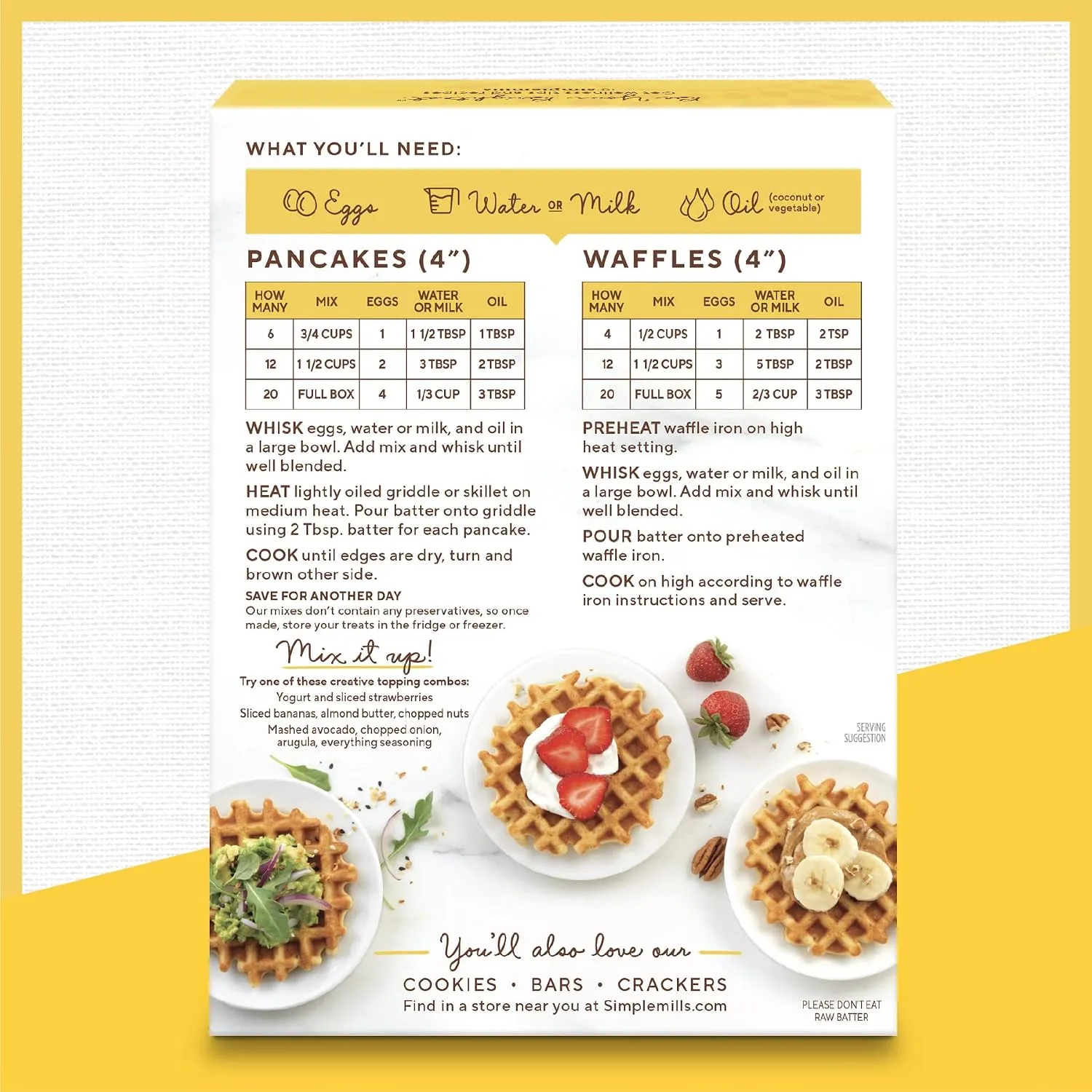 Simple Mills Almond Flour Pancake & Waffle Mix, Original - Gluten Free, Plant Based, Paleo Friendly, Breakfast 10.7 Ounce (Pack of 1) 6 Simple Mills Almond Flour Pancake & Waffle Mix, Original - Gluten Free, Plant Based, Paleo Friendly, Breakfast 10.7 Ounce (Pack of 1) - Image 6
