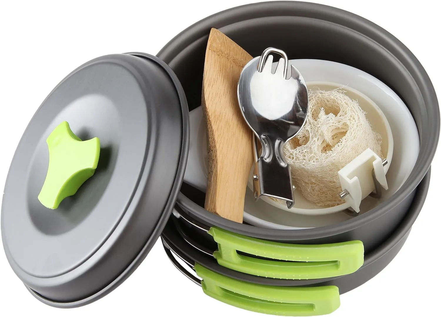 MalloMe Camping Cookware Mess Kit for Backpacking Gear โ Camping Cooking Set - Camping Pots and Pans Set - Backpacking Stove/Portable Stove Compatible - Camp Kitchen Equipment Accessories Pot 2 MalloMe Camping Cookware Mess Kit for Backpacking Gear โ Camping Cooking Set - Camping Pots and Pans Set - Backpacking Stove/Portable Stove Compatible - Camp Kitchen Equipment Accessories Pot - Image 2