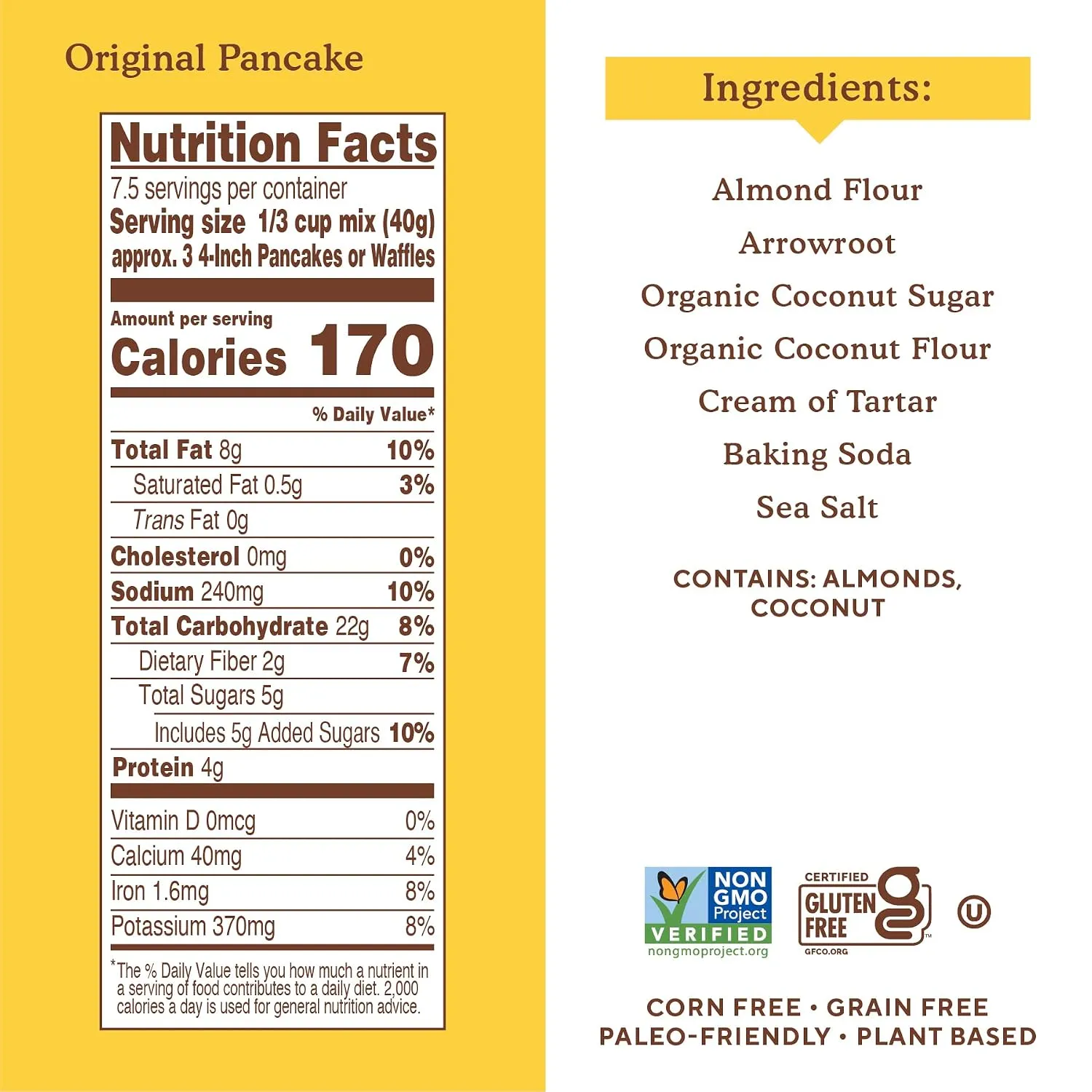 Simple Mills Almond Flour Pancake & Waffle Mix, Original - Gluten Free, Plant Based, Paleo Friendly, Breakfast 10.7 Ounce (Pack of 1) 9 Simple Mills Almond Flour Pancake & Waffle Mix, Original - Gluten Free, Plant Based, Paleo Friendly, Breakfast 10.7 Ounce (Pack of 1) - Image 9