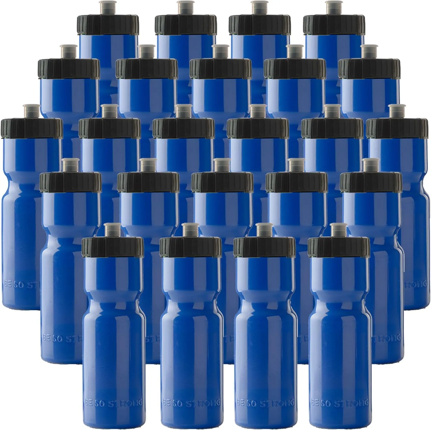 50 Strong Bulk Water Bottles | 24 Pack Sports Bottle | 22 oz. BPA-Free Easy Open with Pull Top Cap | Made in USA | Reusable Plastic Water Bottles for Adults & Kids | Top Rack Dishwasher Safe 1 50 Strong Bulk Water Bottles | 24 Pack Sports Bottle | 22 oz. BPA-Free Easy Open with Pull Top Cap | Made in USA | Reusable Plastic Water Bottles for Adults & Kids | Top Rack Dishwasher Safe