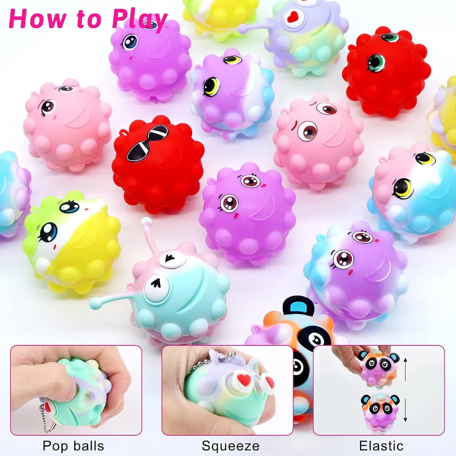 30 Pack Animal Pop Balls Party Favors for Kids,3D Pop Balls Its Fidget Toys,Birthday Gifts for Boys & Girls,Goodie Bag Stuffers,Pinata Stuffers Filler,Carnival Prizes,Treasure Box Toys,Kids Prizes 4 30 Pack Animal Pop Balls Party Favors for Kids,3D Pop Balls Its Fidget Toys,Birthday Gifts for Boys & Girls,Goodie Bag Stuffers,Pinata Stuffers Filler,Carnival Prizes,Treasure Box Toys,Kids Prizes - Image 4