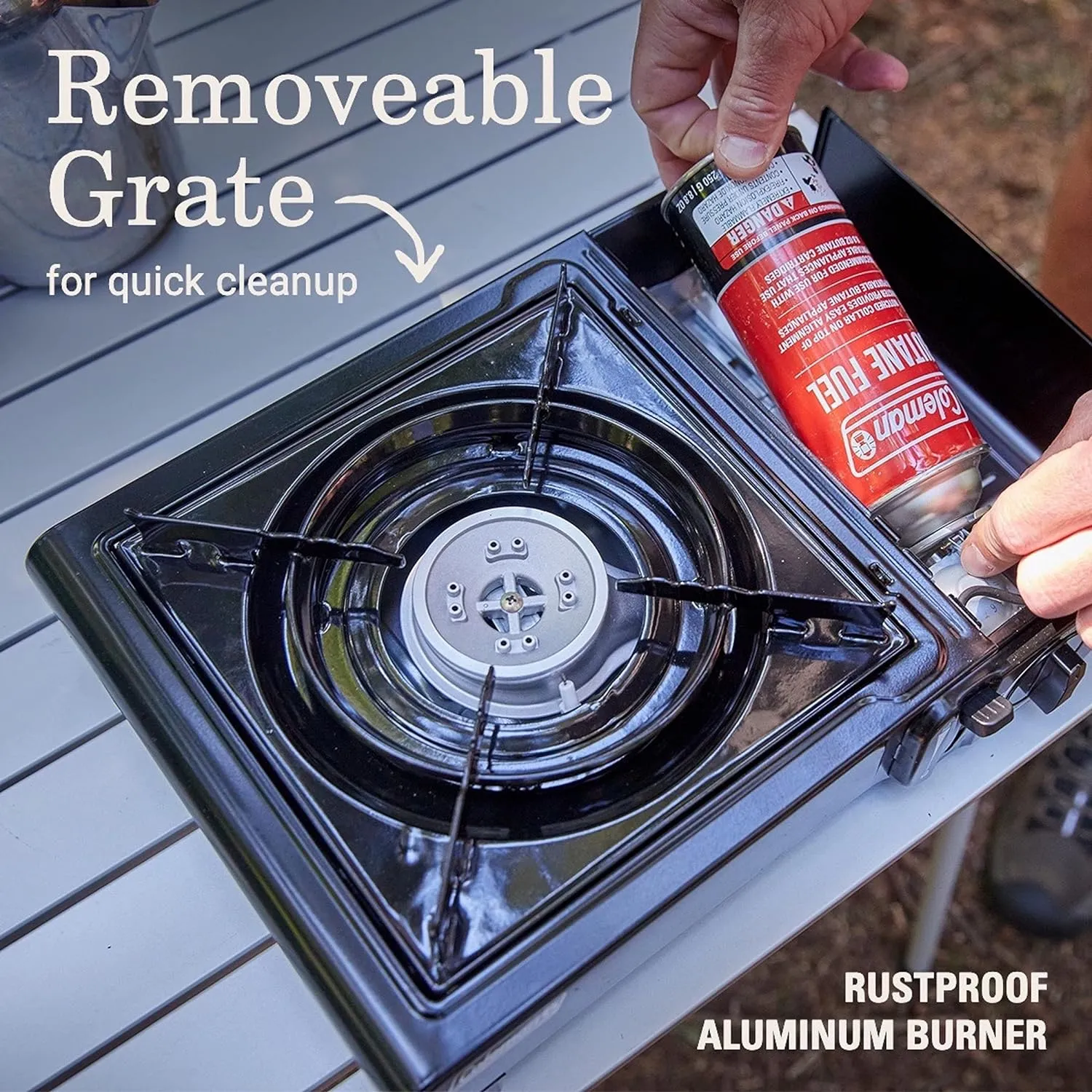 Coleman Classic 1-Burner Butane Stove, Portable Camping Stove with Carry Case & Push-Button Starter, Includes Precise Temperature Control & 7,650 BTUs of Power for Camping, Tailgating, & More 4 Coleman Classic 1-Burner Butane Stove, Portable Camping Stove with Carry Case & Push-Button Starter, Includes Precise Temperature Control & 7,650 BTUs of Power for Camping, Tailgating, & More - Image 4
