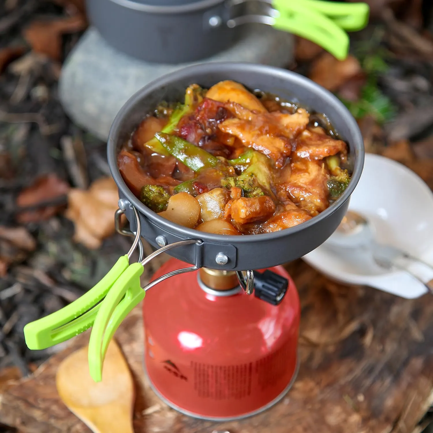 MalloMe Camping Cookware Mess Kit for Backpacking Gear โ Camping Cooking Set - Camping Pots and Pans Set - Backpacking Stove/Portable Stove Compatible - Camp Kitchen Equipment Accessories Pot 4 MalloMe Camping Cookware Mess Kit for Backpacking Gear โ Camping Cooking Set - Camping Pots and Pans Set - Backpacking Stove/Portable Stove Compatible - Camp Kitchen Equipment Accessories Pot - Image 4