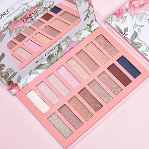 Vegan Eyeshadow Palette, Nude Eyeshadow Palette, 16 Shades Organic Eyeshadow palette high pigmented eyeshadow palette Colorful Eyeshadow Palette Long Lasting Nude Eyeshadow Shimmer Palette 18 paletas de maquillaje shimmer plant extract bare minerals sombras no animal onlybetter makeup cheap