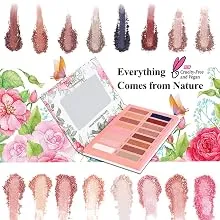 Vegan Eyeshadow Palette, Nude Eyeshadow Palette, 16 Shades Organic Eyeshadow palette high pigmented eyeshadow palette Colorful Eyeshadow Palette Long Lasting Nude Eyeshadow Shimmer Palette 5 nude eyeshadow palette