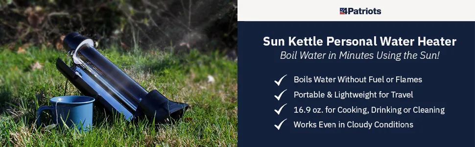 solar portable water boiler flask thermos