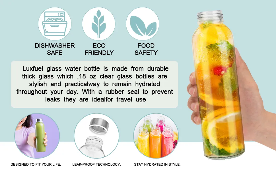 glass water bottle