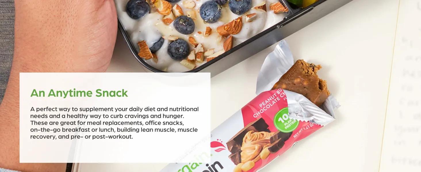 Orgain Organic Vegan Protein Bars, Peanut Butter Chocolate Chunk - 10g Plant Based Protein, Low Calorie Healthy Snacks, No Lactose or Soy Ingredients, Gluten Free, Non-GMO - 1.41 Oz (Pack of 12) 13 anytime convenient snack