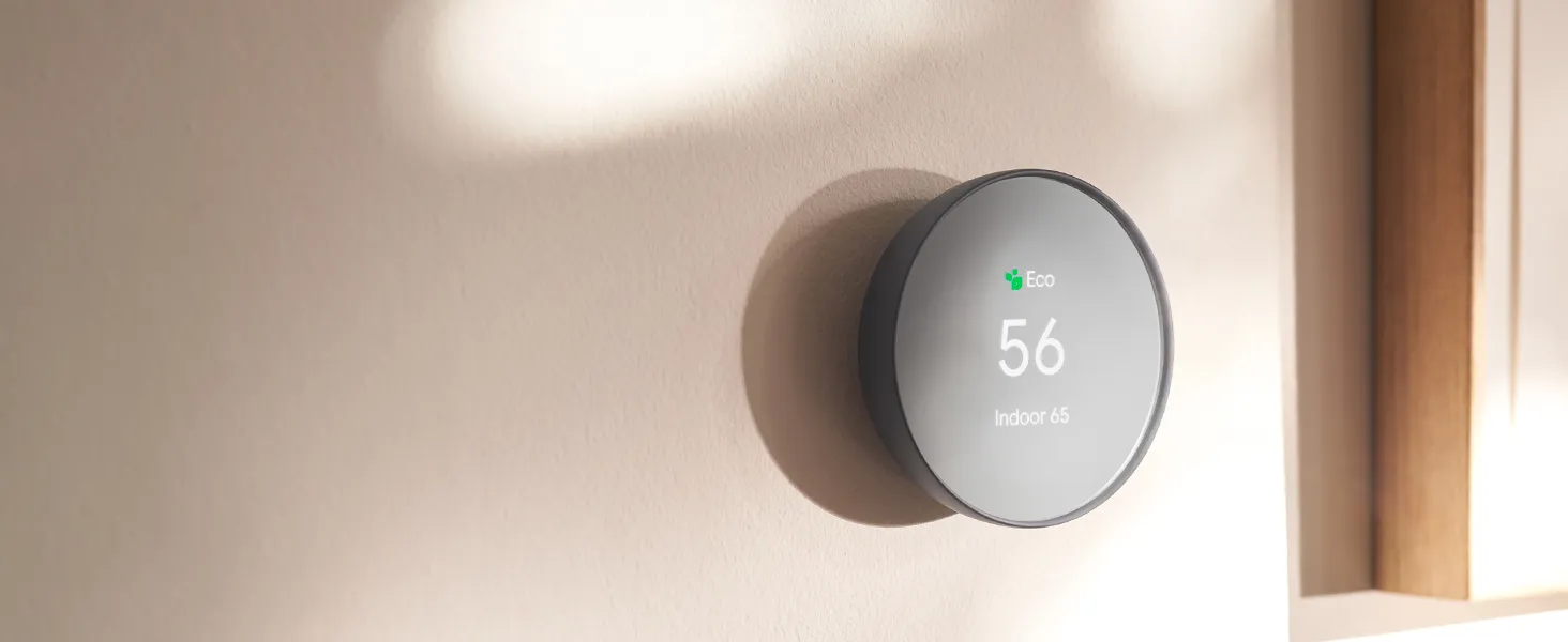 Google Nest Thermostat - Smart Thermostat for Home - Programmable Wifi Thermostat - Snow 24 pixel