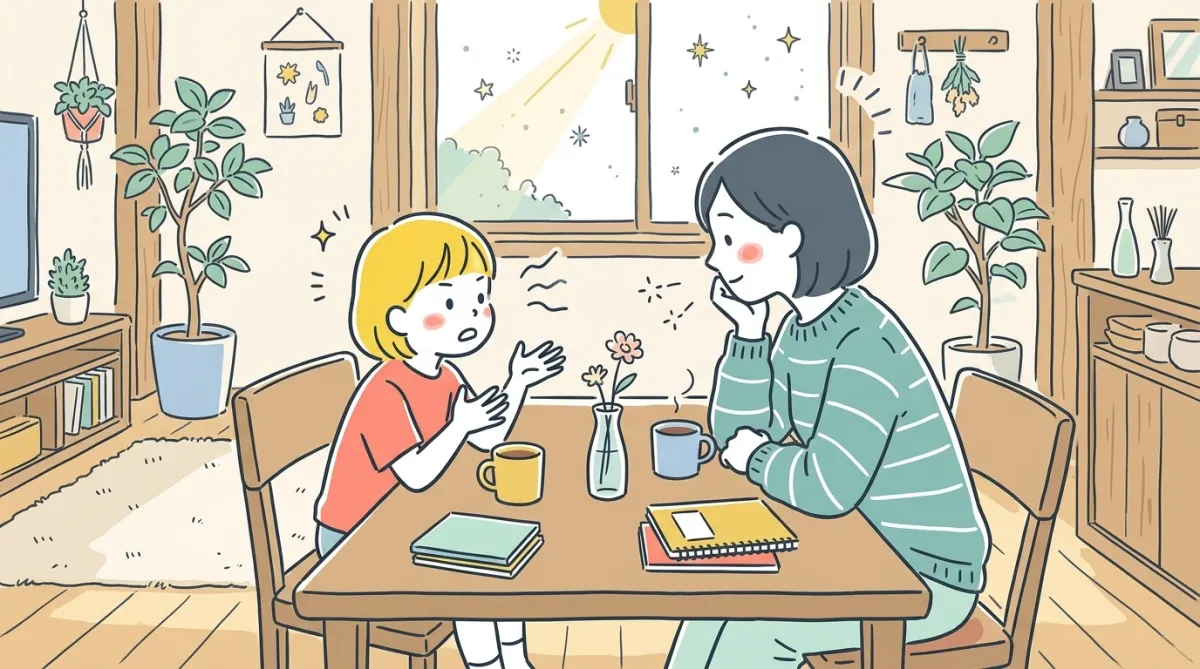 ギャングエイジの子どもの意見を尊重しながら見守る親の関わり方の様子
