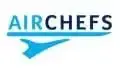 AirChefs logo with stylized blue airplane graphic and text "AIRCHEFS" in blue and black.