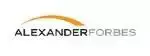 Alexander Forbes logo with an orange arc above the company name in black and gray text.