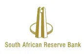 Logo of the South African Reserve Bank featuring a stylized gold building with an oval ring around it and text below.