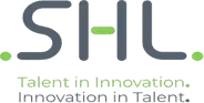 Logo of SHL with the tagline "Talent in Innovation. Innovation in Talent." in green text below.