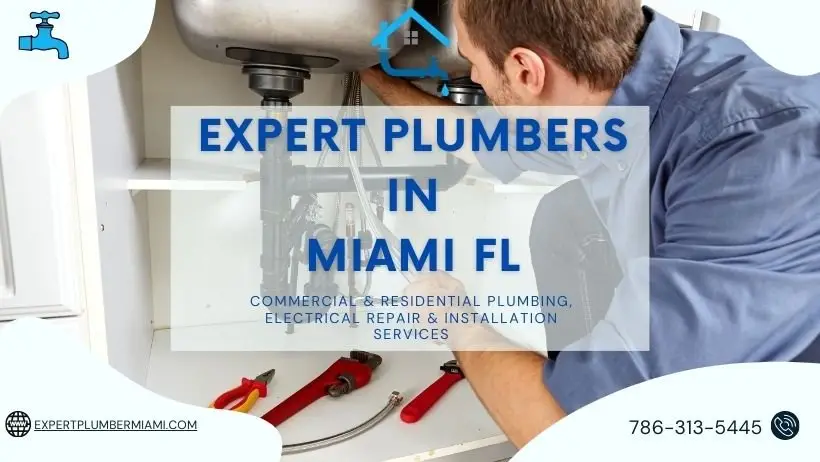 residential plumber repairing a sink in Miami image