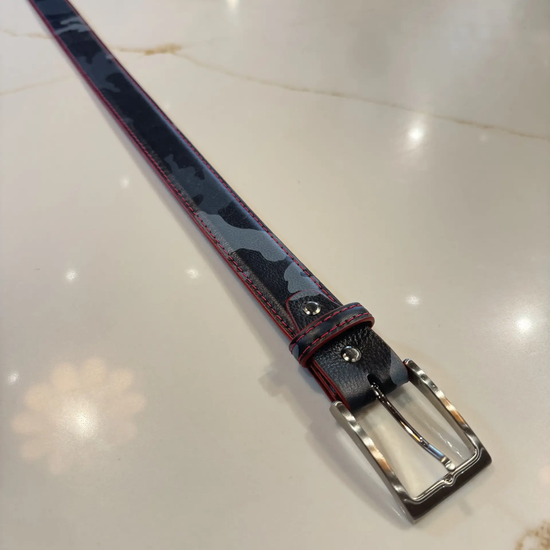 FKC Italian Leather Belt (Camo Blue) - Image 2