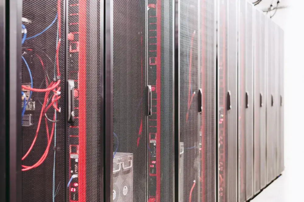 Server room setup covered under an IT AMC contract for an Al Rigga office